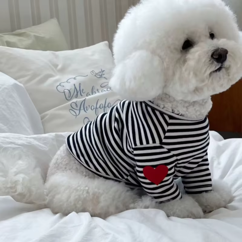 Camiseta verano corazón para perros y gatos – Top suave - imagen 2