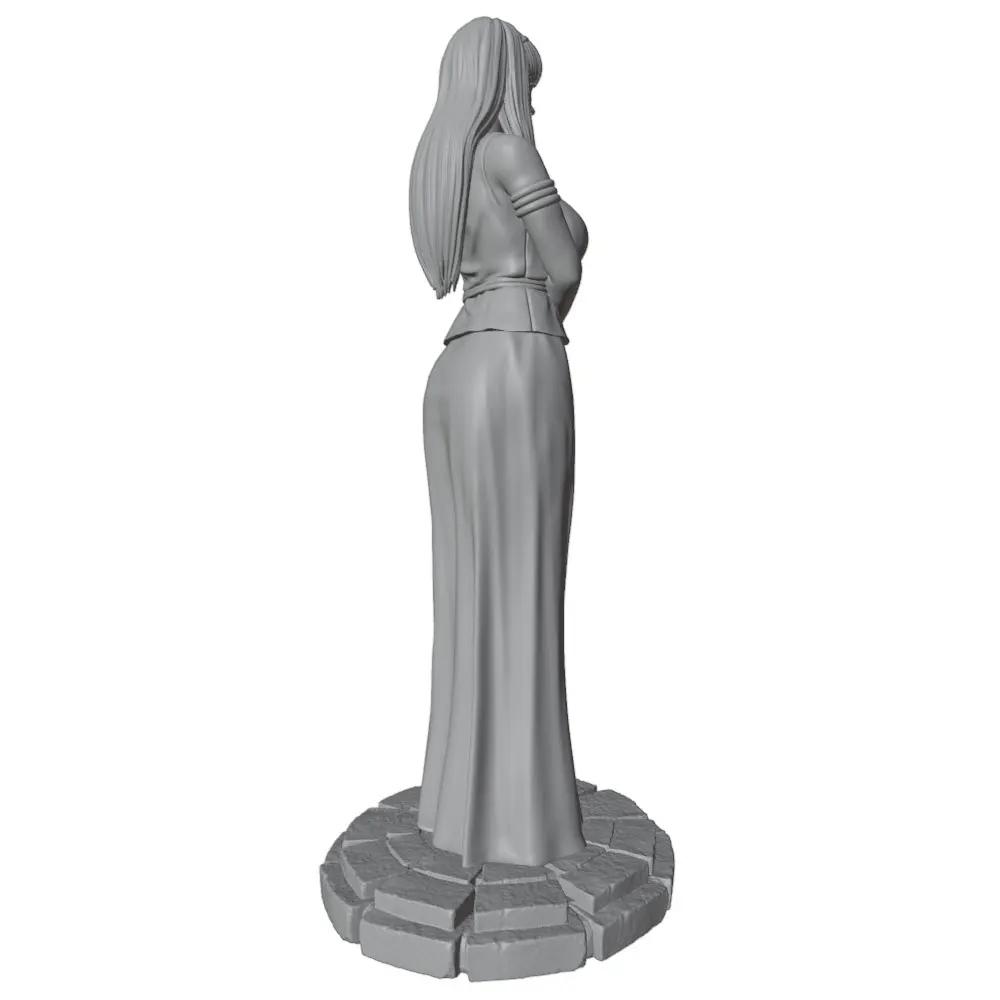 Figura de resina ensamblada como referencia final