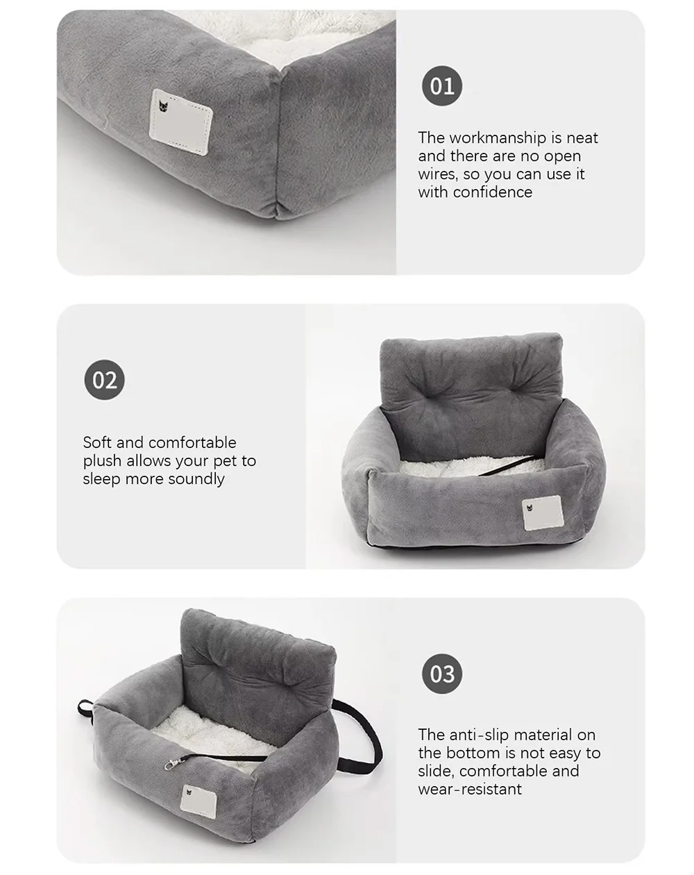 Asiento con correas ajustables para perros