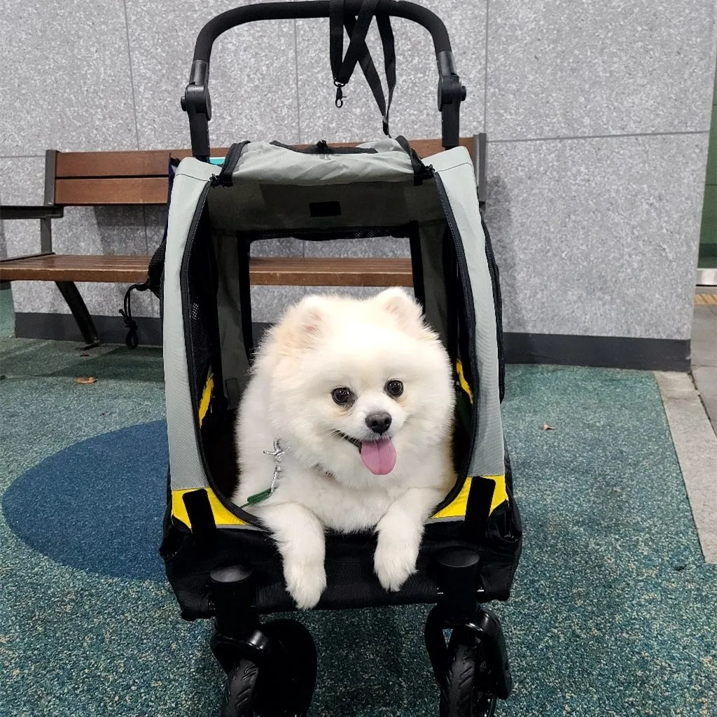 Carrito plegable para mascotas: jaula de viaje para perros y gatos - imagen 3