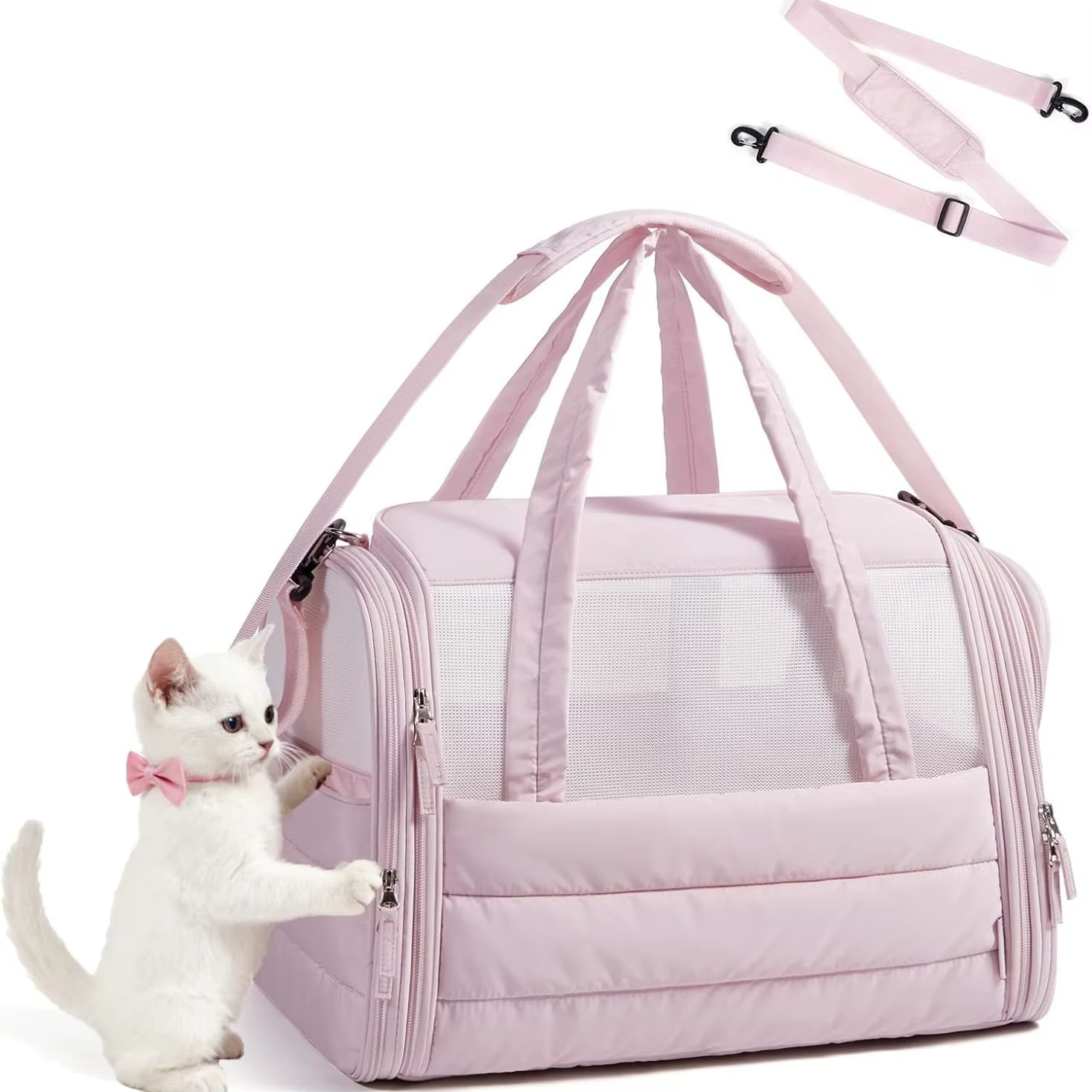 Bolsa transporte blanda transpirable para gatitos y cachorros - imagen 3