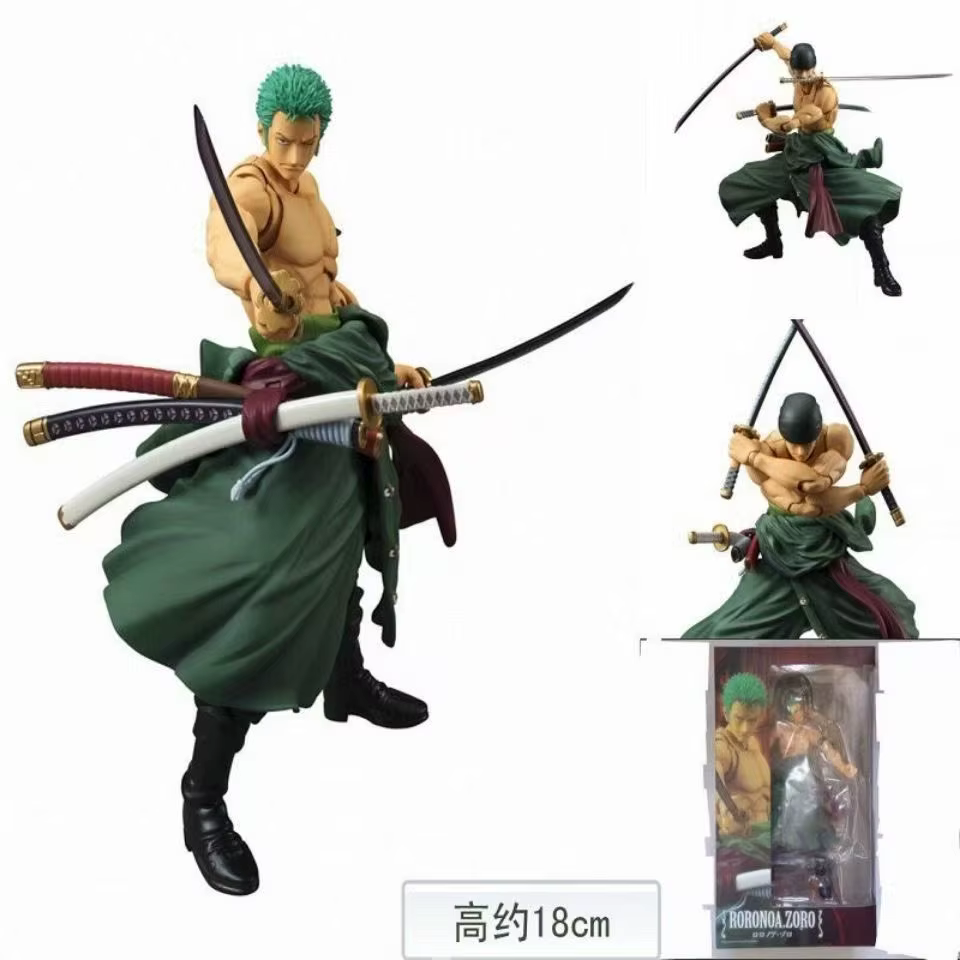 Figura Coleccionable Roronoa Zoro One Piece 18 cm – Estilo Anime para Decoración - imagen 2
