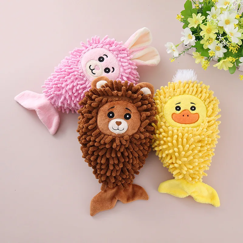 Juguete de peluche sirena con sonido para perro: limpieza dental - imagen 3