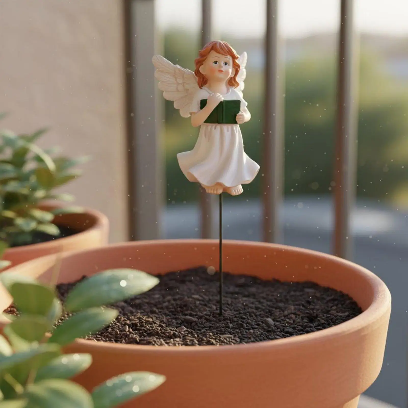 Adornos de jardín con querubines y flores para exterior - imagen 3