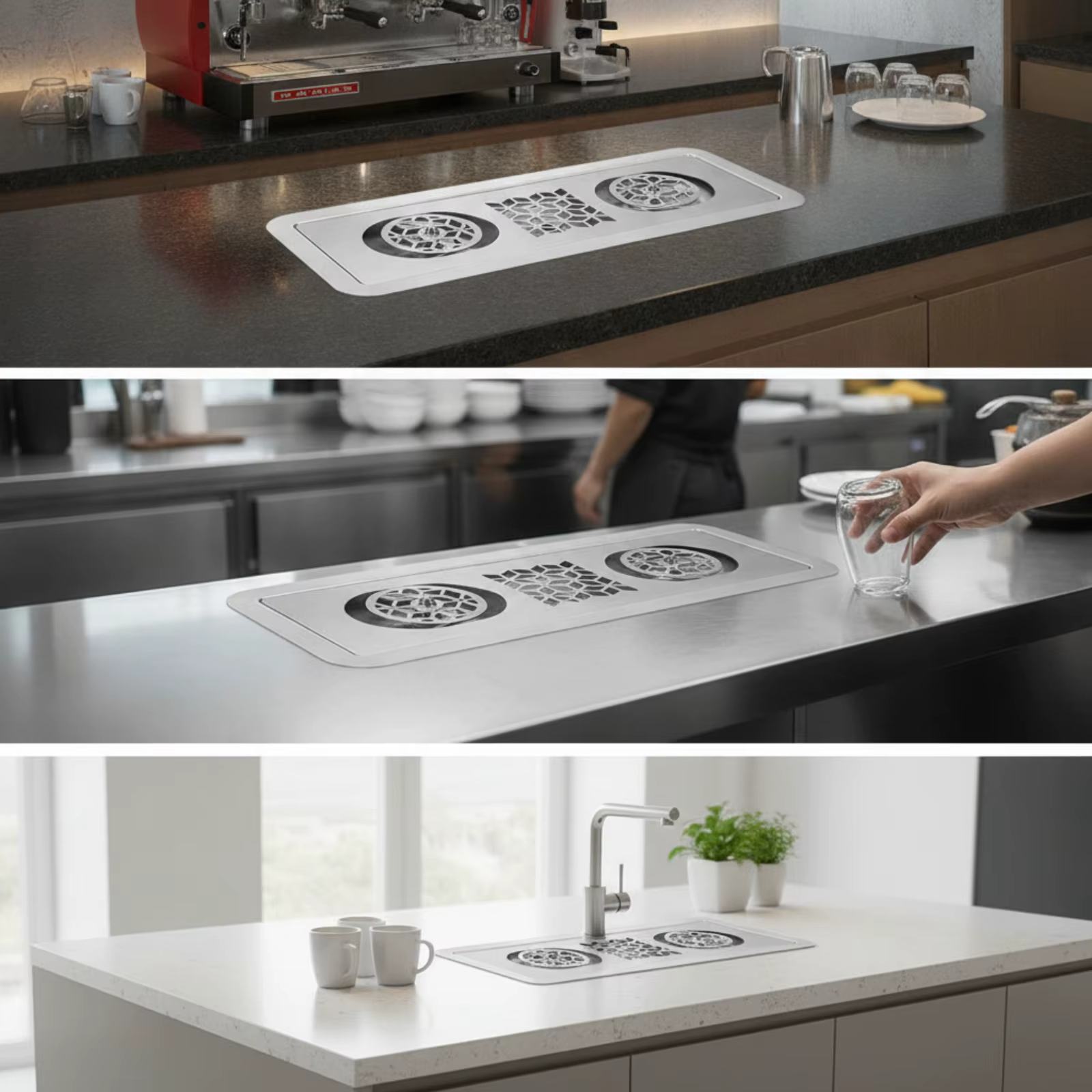 Enjuagador de tazas para gatos y perros, doble cabezal inox - imagen 3