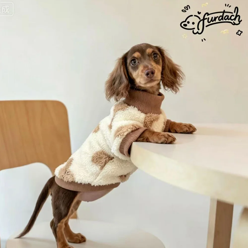 Abrigo de forro polar para perros salchicha miniatura, cálido