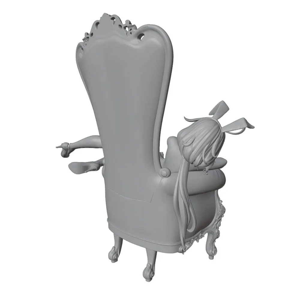 Estatua de anime para decorar cuarto, figura DIY gris, 3D
