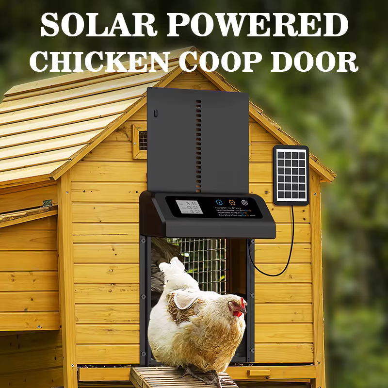 Puerta automática solar para gallinero con temporizador y control - imagen 5