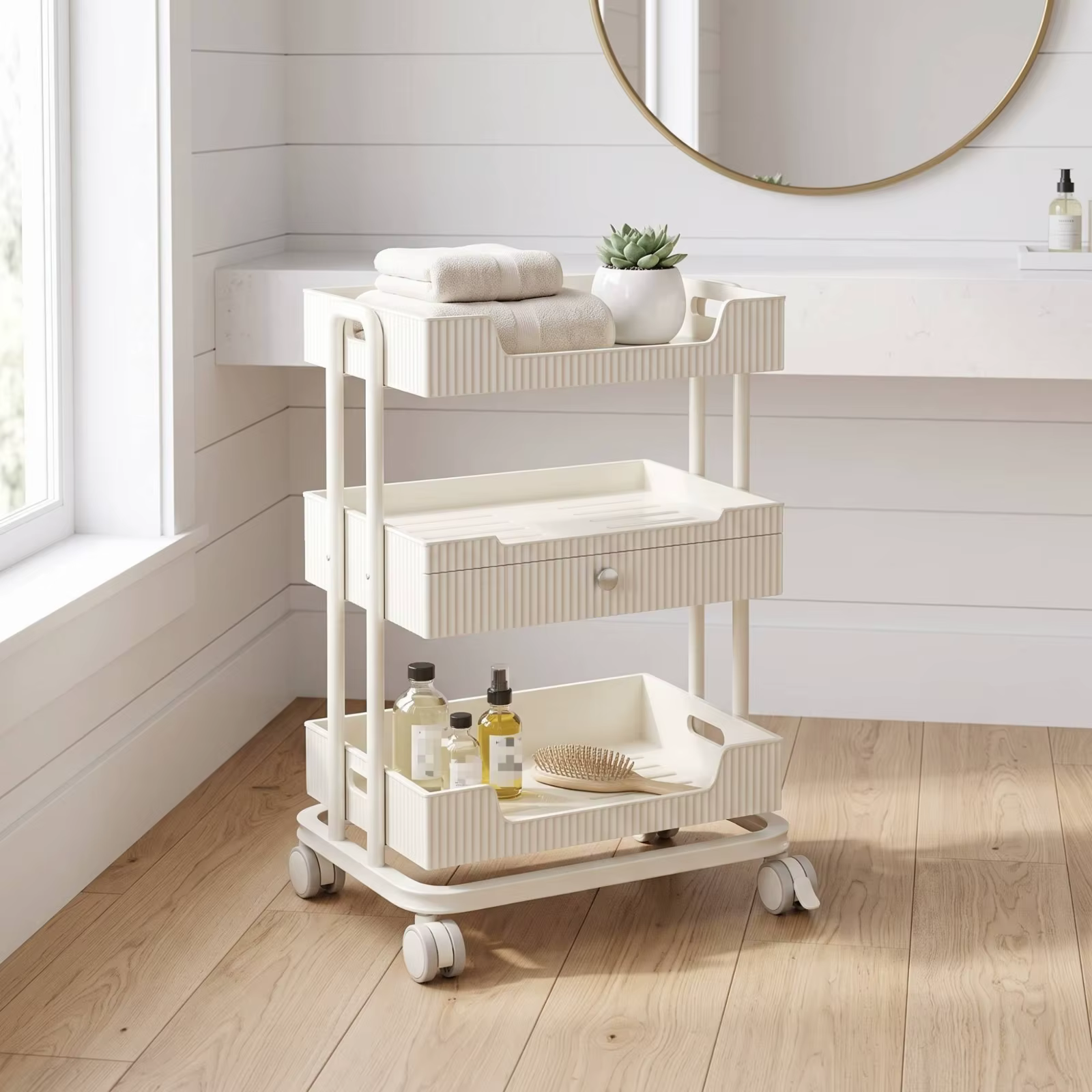 Carrito Rodante para Salón de Aseo Pet – 3 Niveles con Cajón - imagen 5