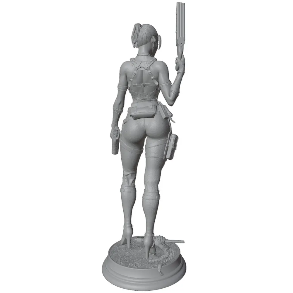 Figura de guerrera de resina escala 1/24 para pintar y coleccionar - imagen 3
