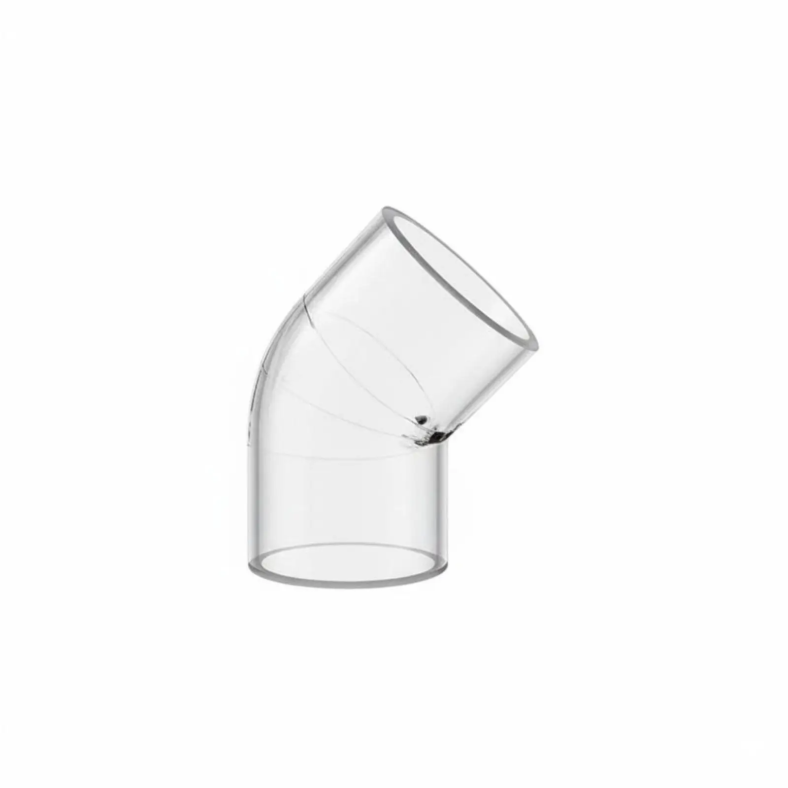Codo de acrílico transparente para acuario 25mm