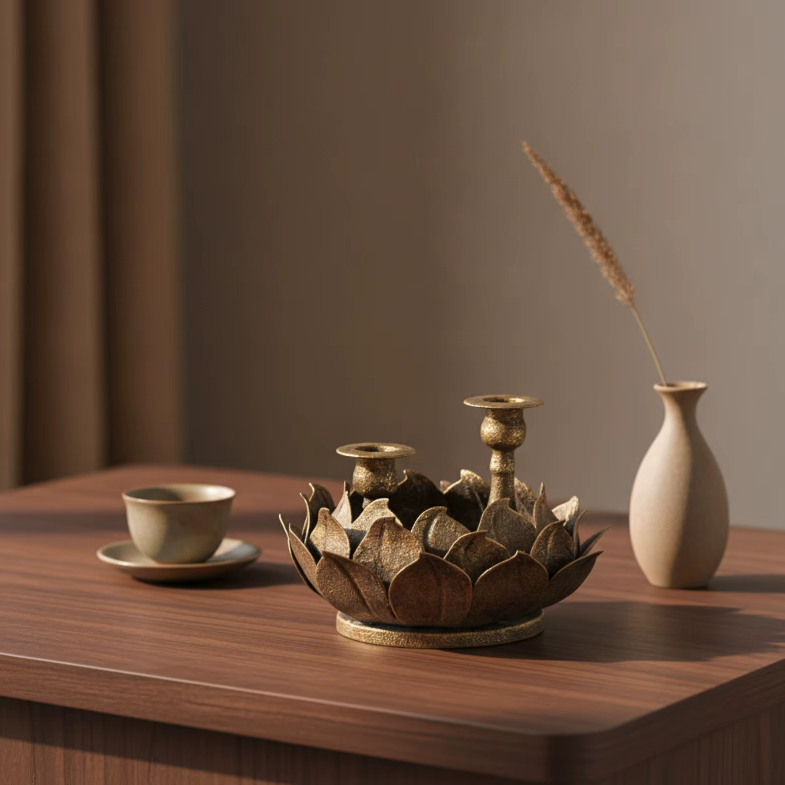 Candelabro Flor de Loto – Centro de Mesa Decorativo para Comedor - imagen 4
