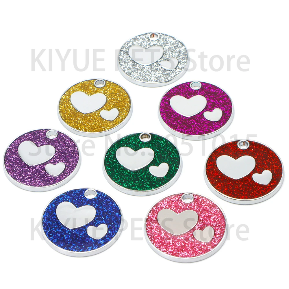 Placa identificación personalizada perro y gato con grabado – Forma corazón - imagen 3
