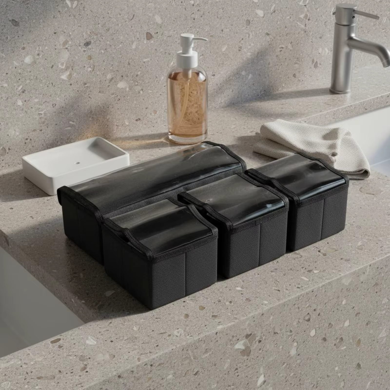 Organizador impermeable con tapa transparente para gato y perro - imagen 4