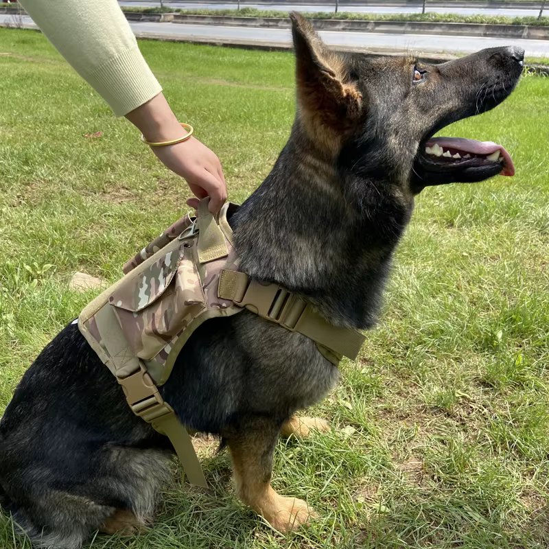 Arnés ajustable táctico para perros y gatos, con asa y bolsa - imagen 4