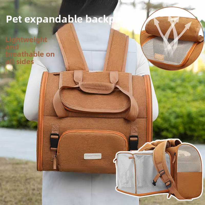 Mochila transportadora expandible para gatos y perros pequeños - imagen 4