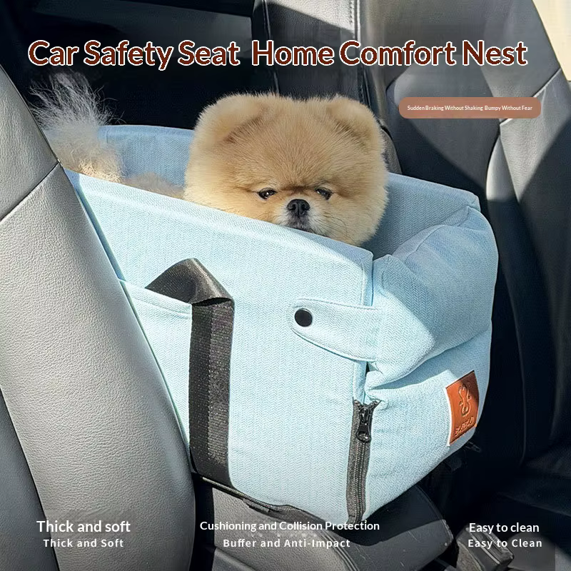 Asiento elevador portátil y lavable para perros pequeños en coche - imagen 2