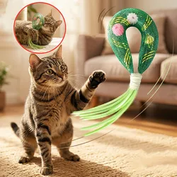 Juguete interactivo para gatos con campana y borlas