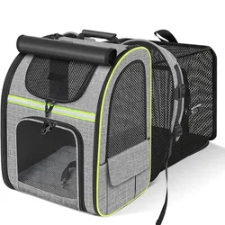 Mochila transportín expandible para gatos y perros – Viaje transpirable plegable