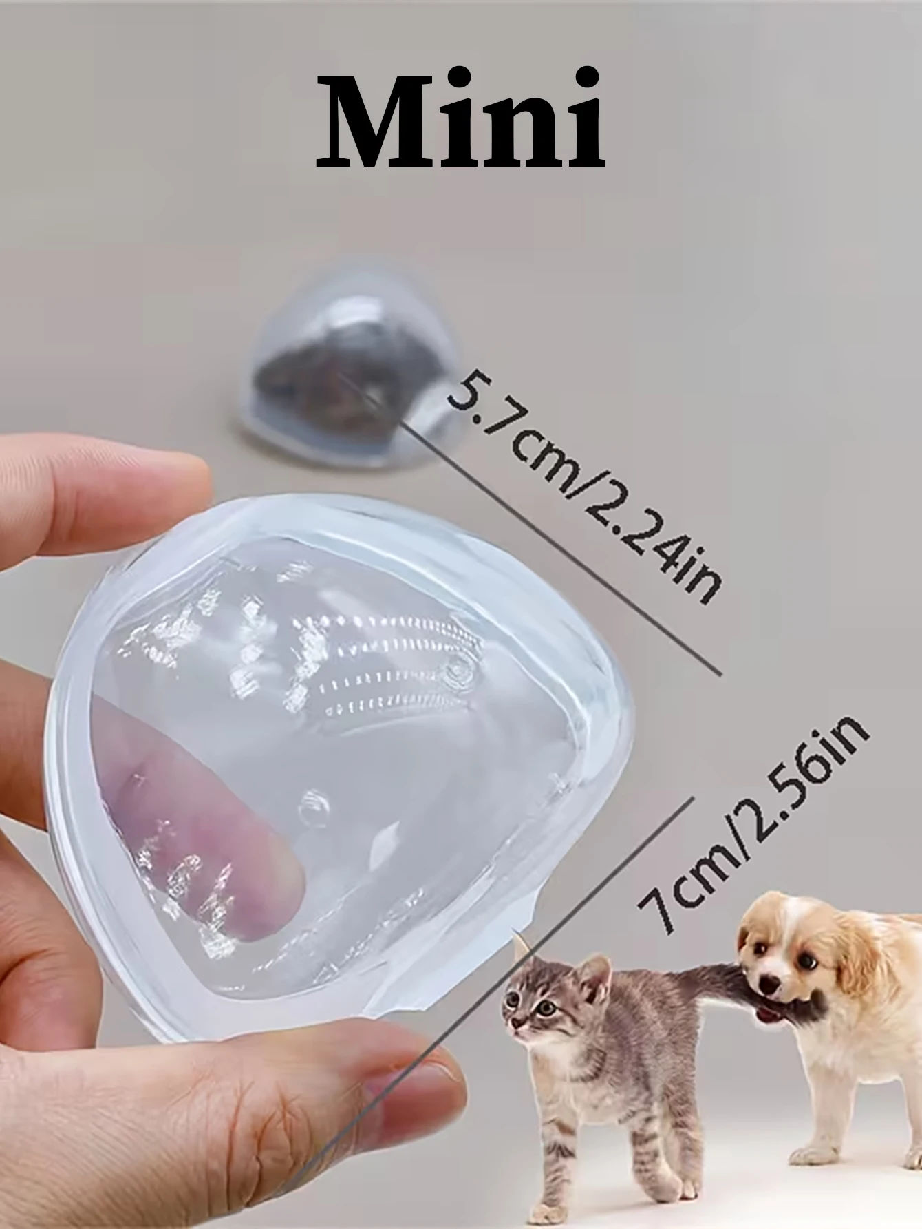 Fiambrera portátil para snacks de perros y gatos – Transparente y hermética - imagen 2
