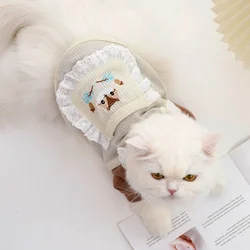 Chaleco para perro y gato con volantes de encaje