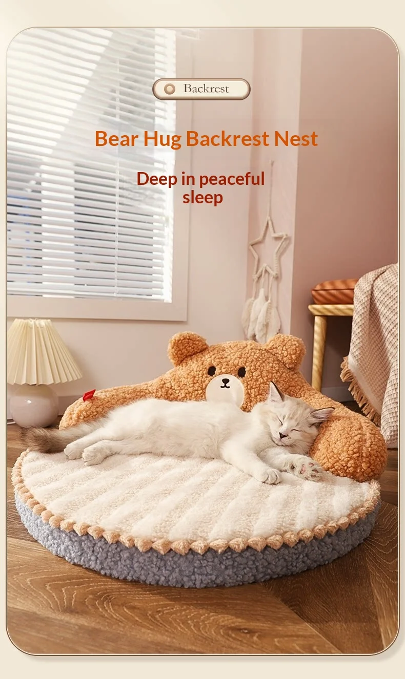 Cama cálida para gatos en interior