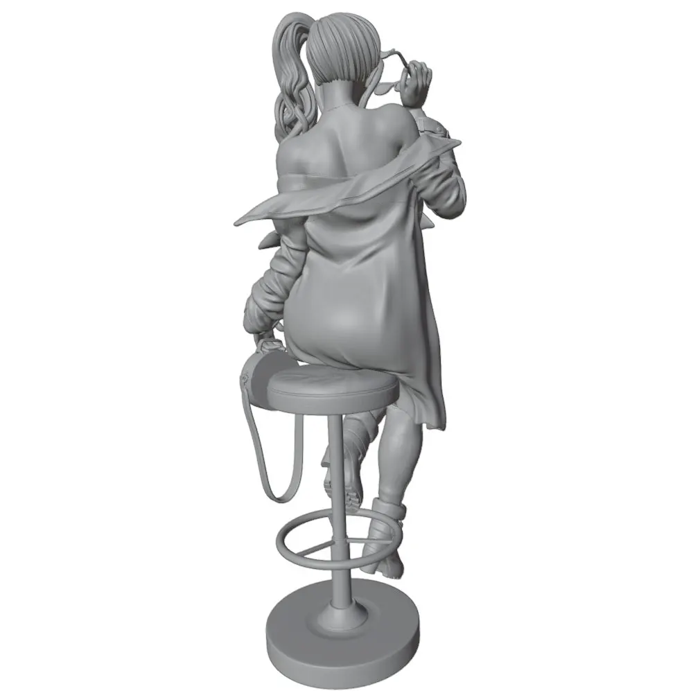 Kit DIY de miniatura en resina para modelo de muñeca gris sin pintar - imagen 3