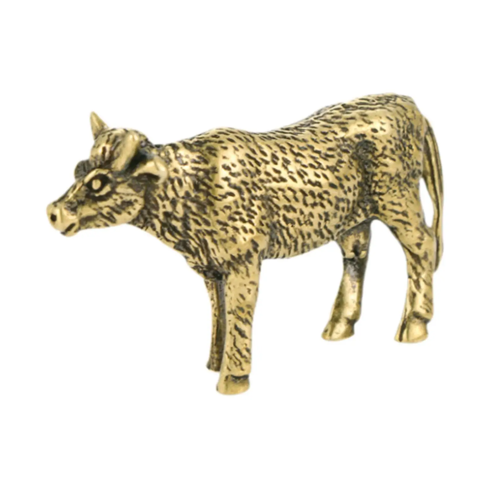 Escultura Decorativa de Vaca en Latón – Figura Vintage para Hogar - imagen 3