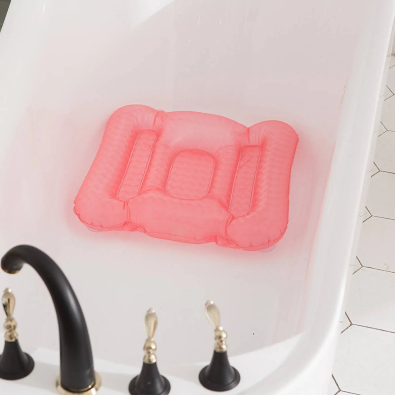 Almohadilla para bañera con succión: asiento inflable gatos y perros - imagen 2