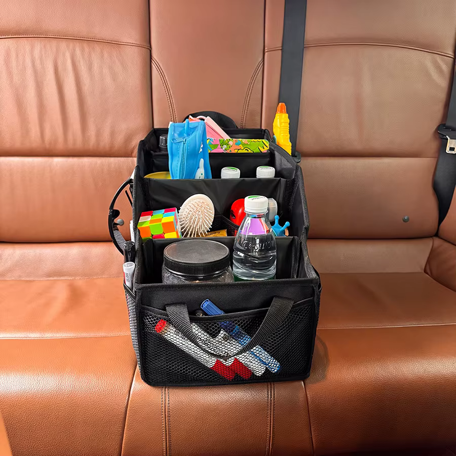 Organizador plegable para coche gatos y perros con 4 compartimentos - imagen 3