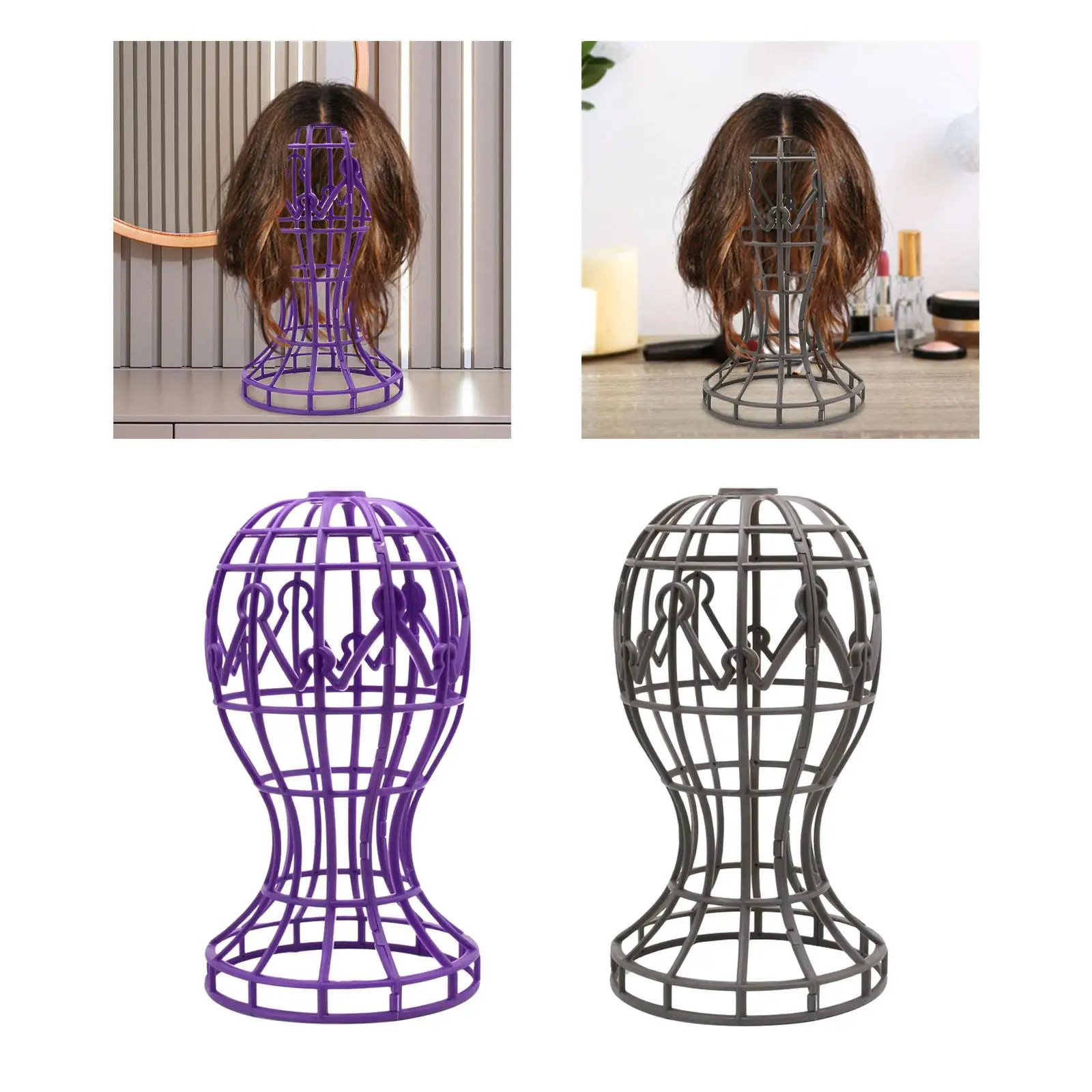 Soporte para pelucas plegable y transpirable – Secador portátil para peluquería o hogar