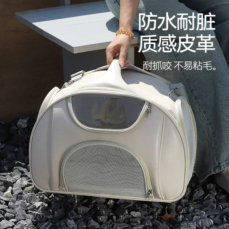 Mochila transportadora para gatos tipo cápsula espacial con ruedas - imagen 4