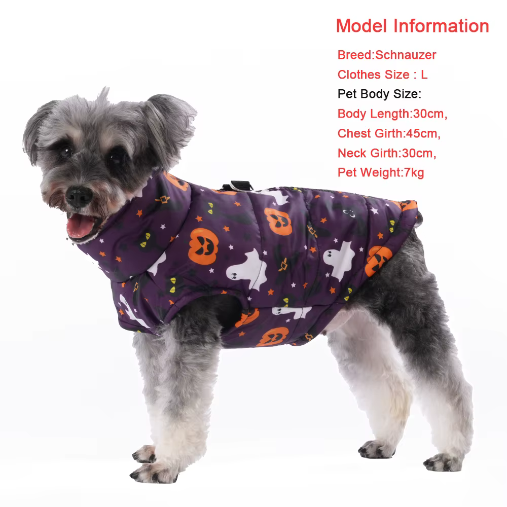 Disfraz Halloween para perros y gatos con estampado de calabaza