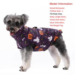Disfraz Halloween para perros y gatos con estampado de calabaza