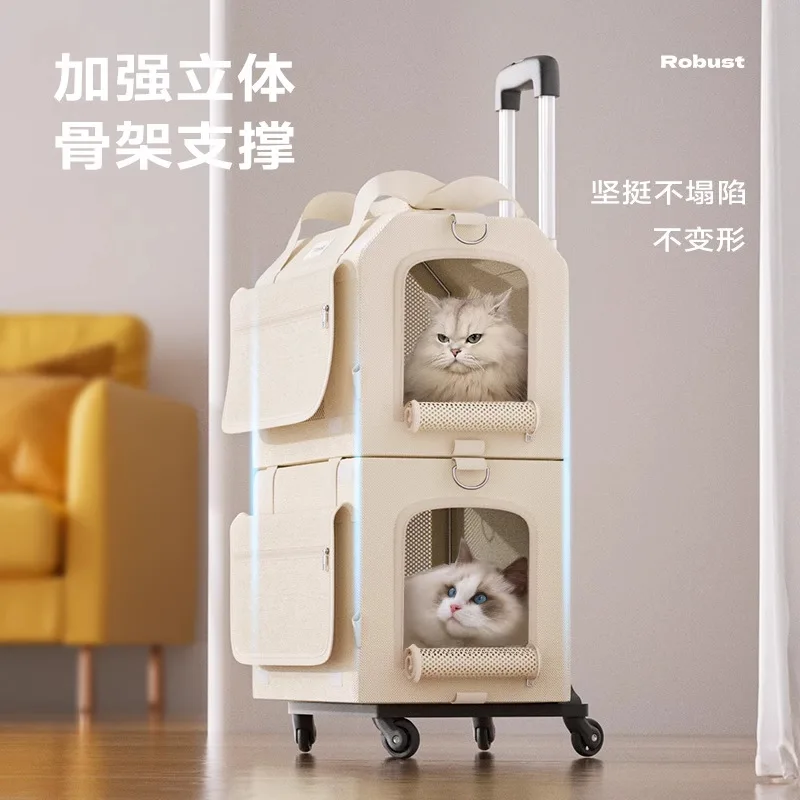 Bolsa de transporte para gatos gran capacidad, maleta y mochila - imagen 4
