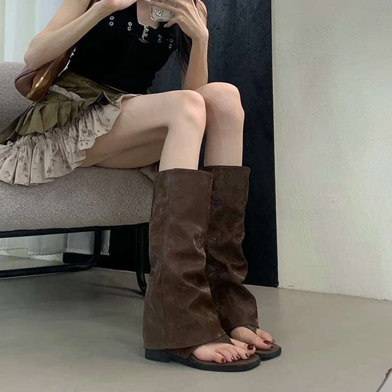 Botas de mujer con tacón grueso y forro de terciopelo - imagen 5