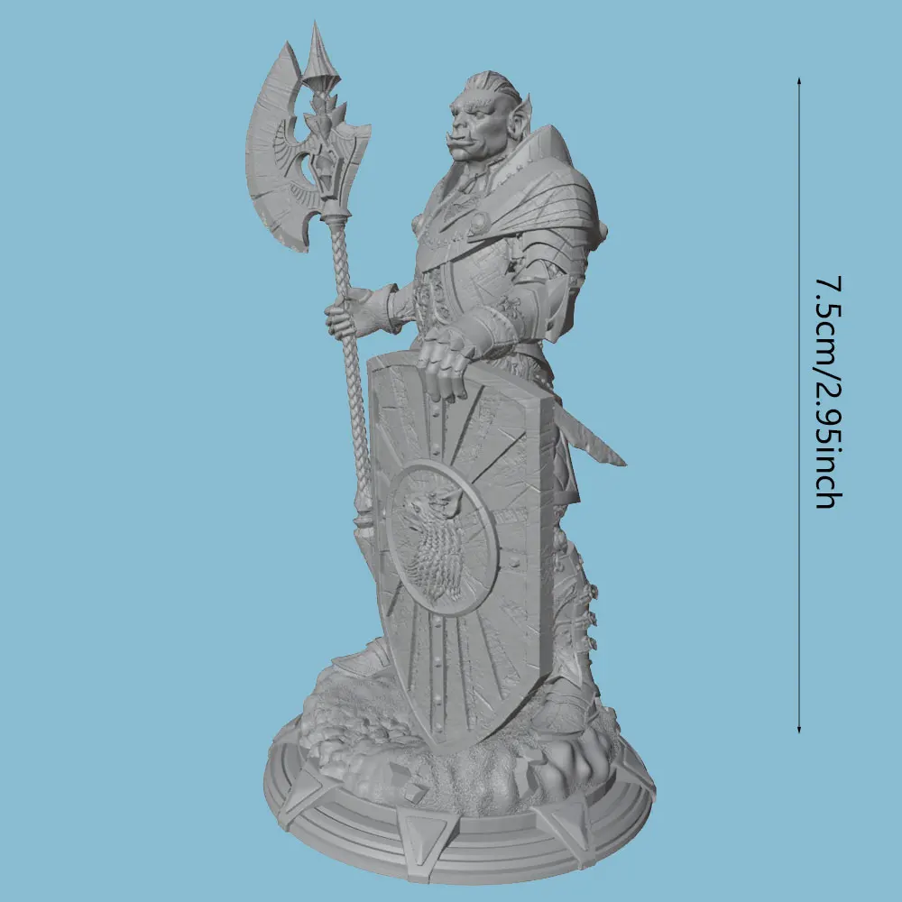 Detalle de la figura de resina sin pintar