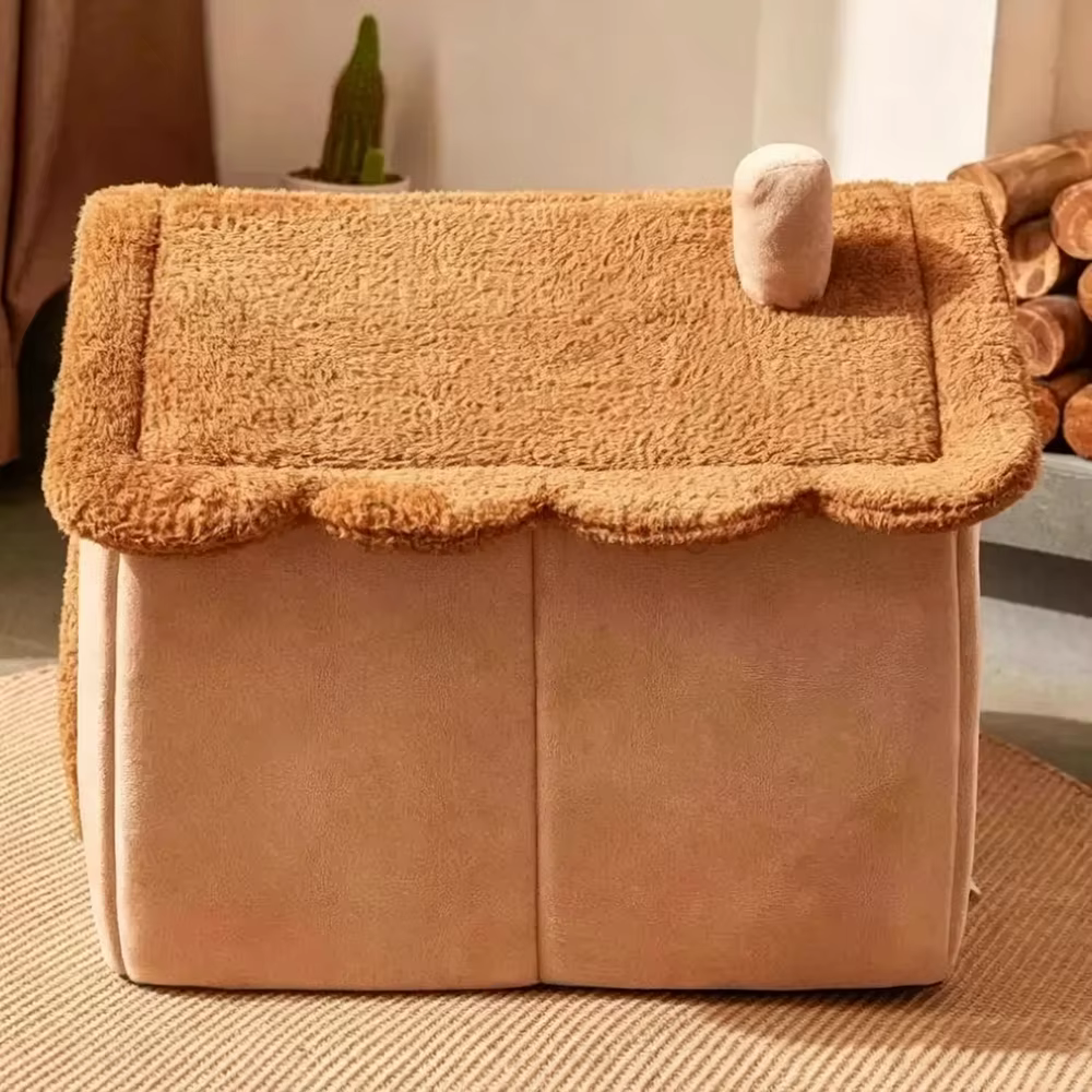 Cama tipo nido cálido para perros y gatos