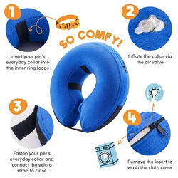 Collar inflable para perros – Protector postoperatorio suave