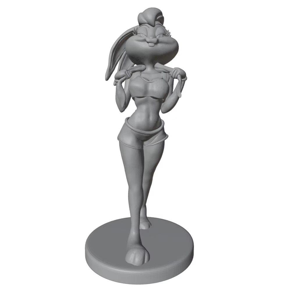 Figura anime GK impresa 3D gris para montar, sin pintar - imagen 2