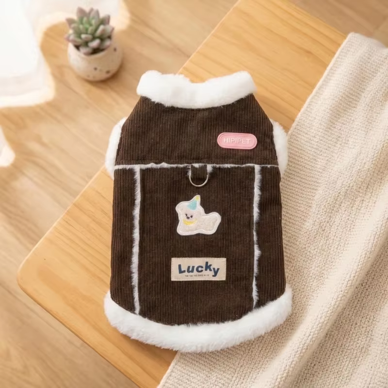 Chaleco polar de invierno para perros y gatos pequeños – Diseño oso - imagen 4