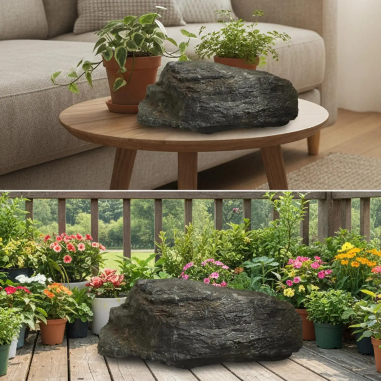 Piedra decorativa ligera de espuma para jardín y mascotas - imagen 3