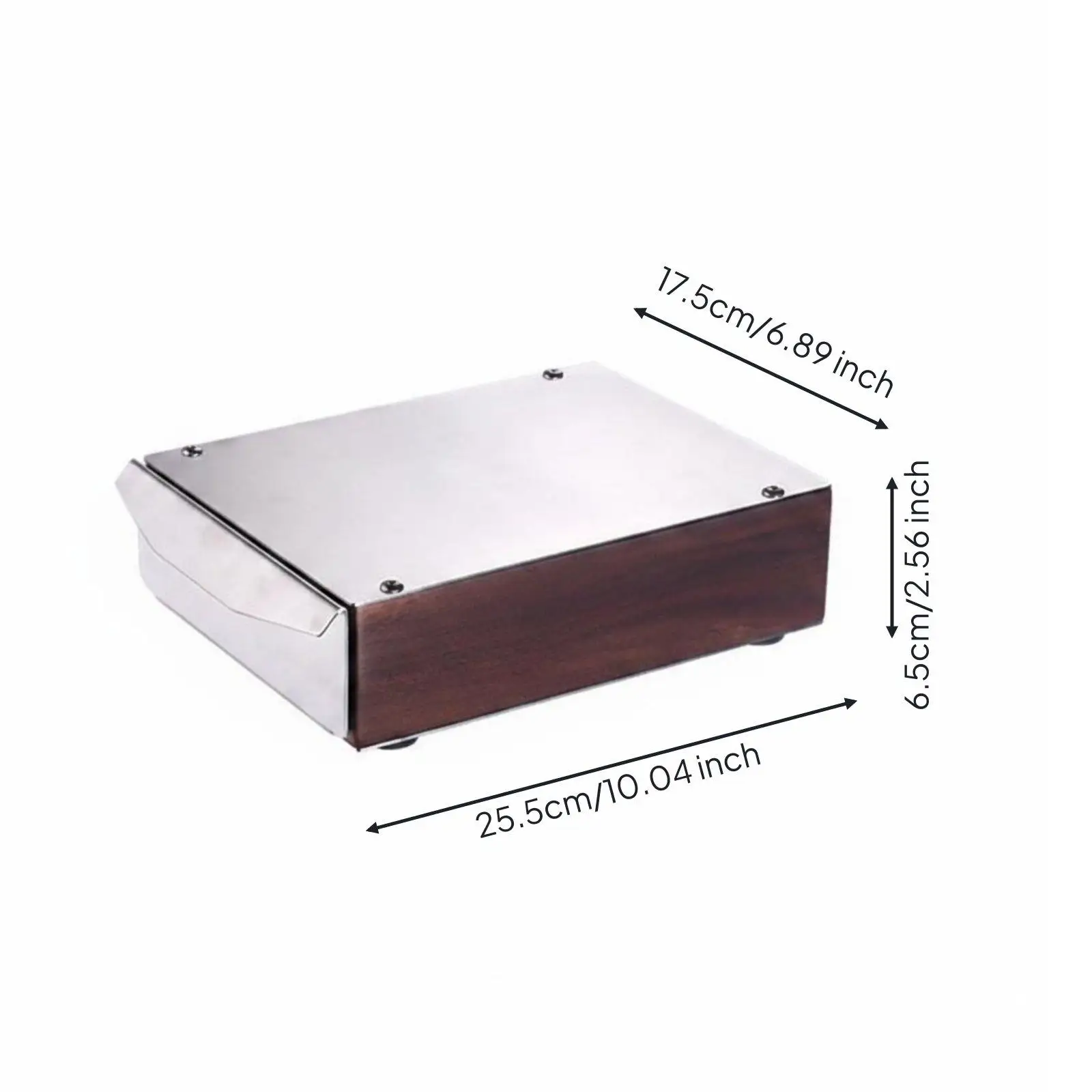 Contenedor posos café espresso con cajón – Estilo nogal