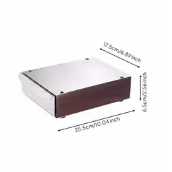 Contenedor posos café espresso con cajón – Estilo nogal