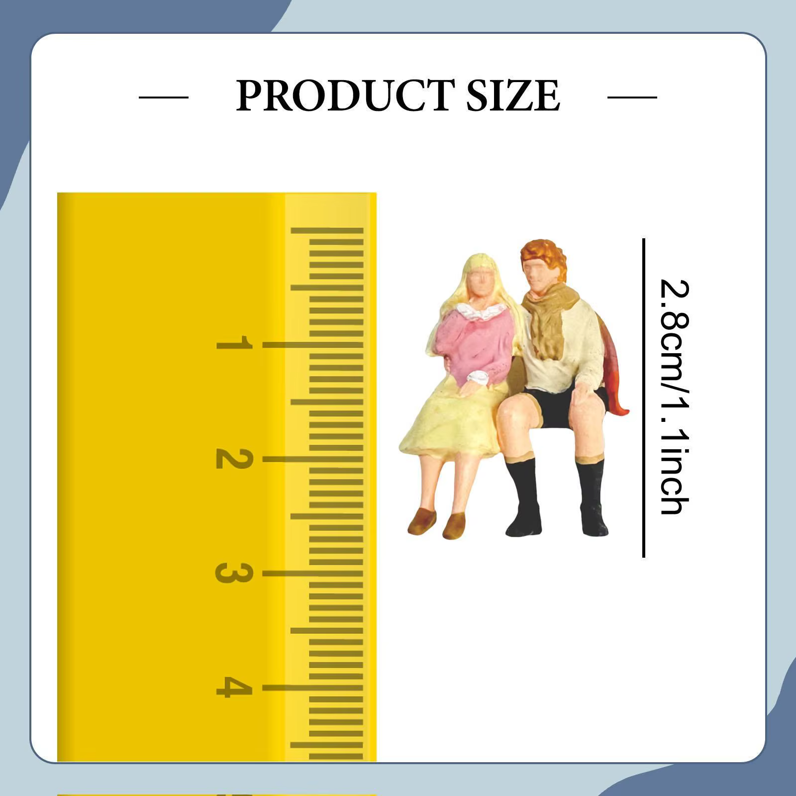 Figura miniatura pareja 1/64 – Adorno decorativo pintado a mano - imagen 4