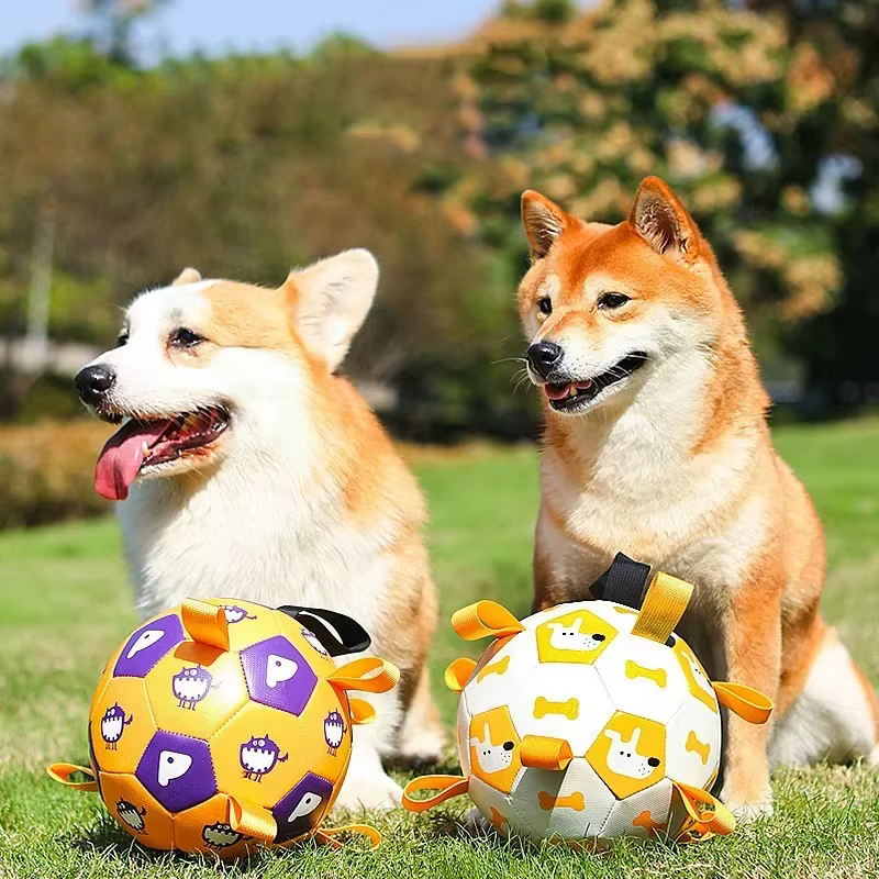 Pelota de Fútbol Inflable para Perros – Juguete Resistente - imagen 3
