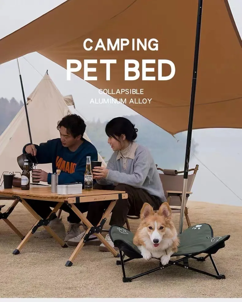 Cama portátil plegada para mascotas