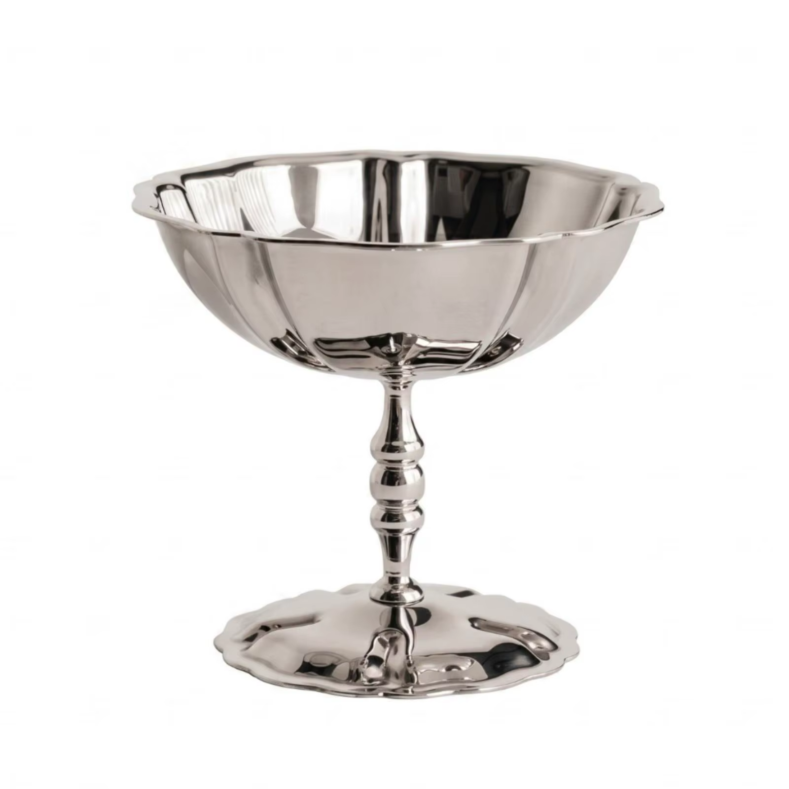 Bazofia Bowl Acero Inoxidable para Postres con Base – Mesa de Cupcakes Fiestas - imagen 2