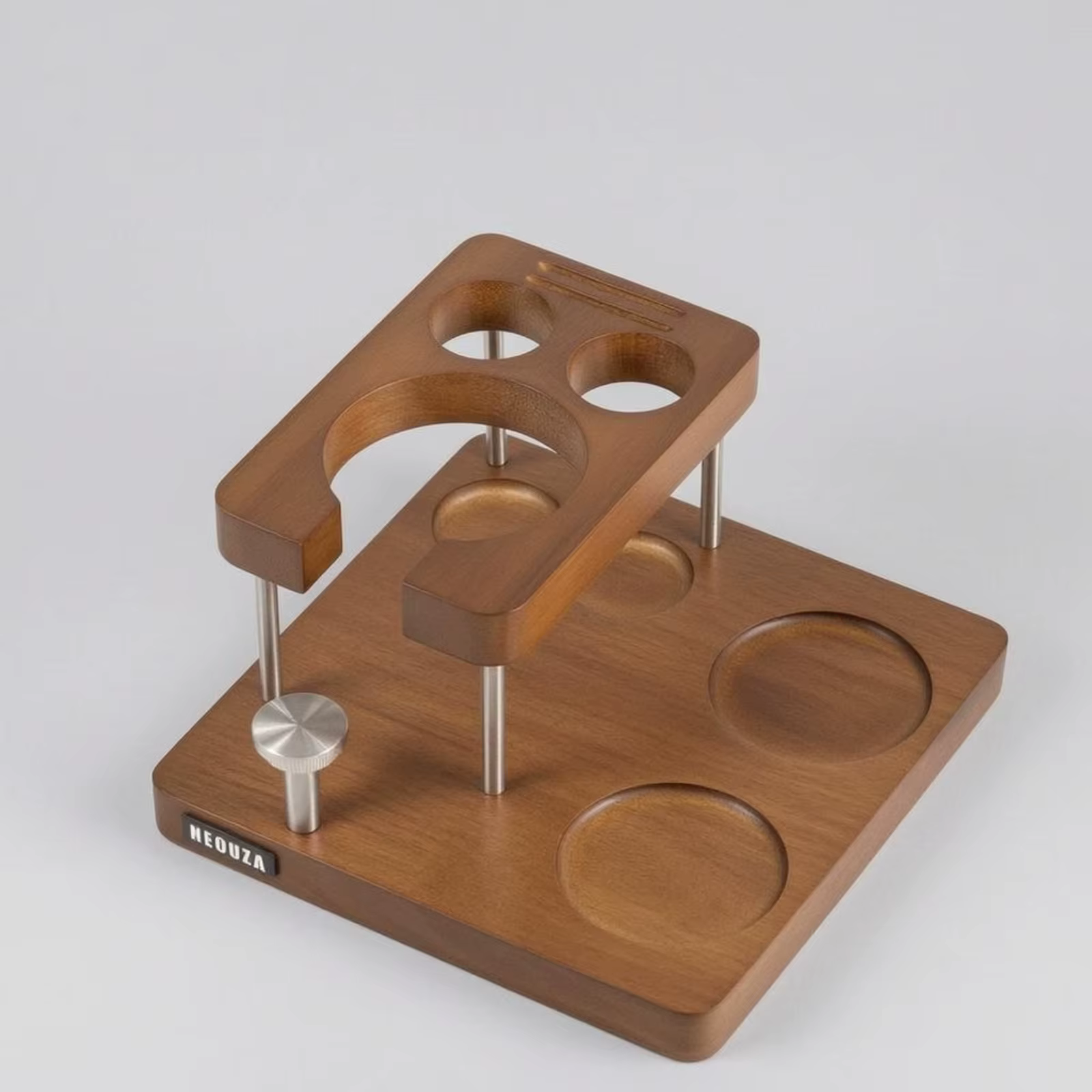 Soporte de madera para prensador de café compacto de espresso - imagen 4
