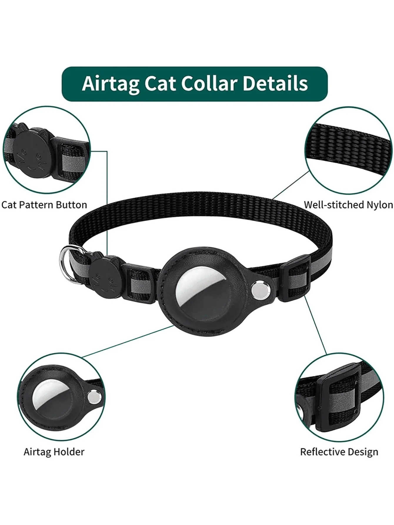 Collar reflectante en entorno residencial